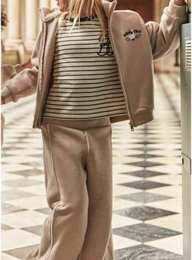 Fato de treino Mayoral com faixas bege para menina