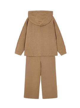 Conjunto Mayoral calça e suéter camelo para menina.