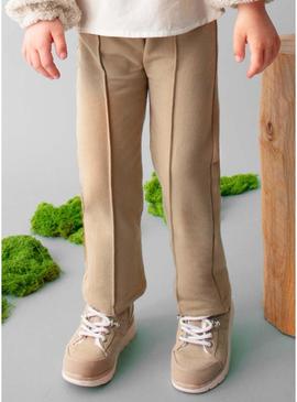 Leggings de pelúcia Mayoral em camelo para menina.