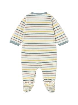 Pijama Mayoral listrado azul para recém-nascido