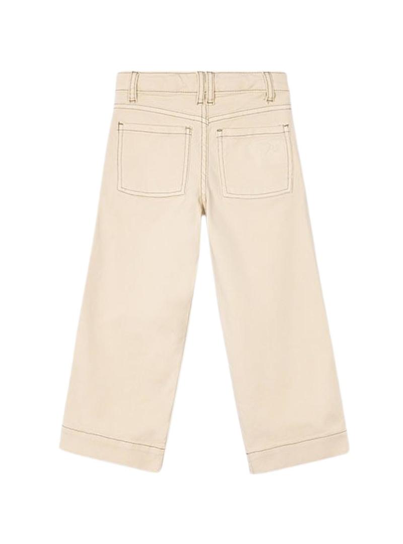 Calça de sarja bege para menina Mayoral