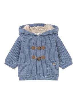 Casaco Mayoral tricotado tostado para recém-nascido