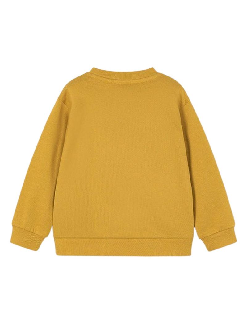 Moletom Mayoral bordado mostarda para menino