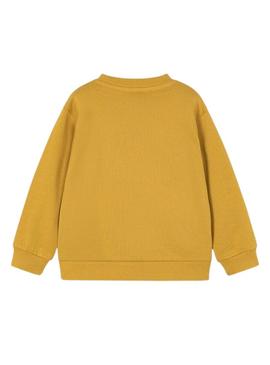 Moletom Mayoral bordado mostarda para menino