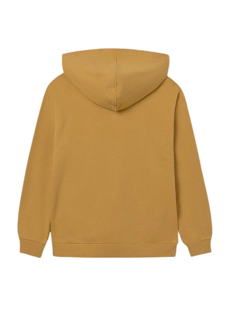 Moletom com capuz mostarda Mayoral para menino