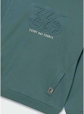 Moletom com capuz verde Mayoral para menino