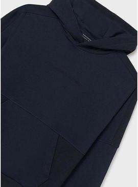 Blusa com capuz Mayoral bordada marinha para menino