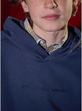 Blusa com capuz Mayoral bordada marinha para menino