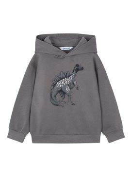 Moletom Mayoral estampado em relevo cinza para menino