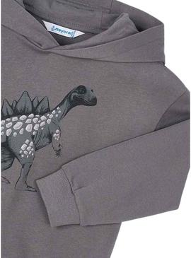 Moletom Mayoral estampado em relevo cinza para menino