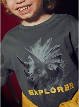 Camisa Mayoral explorer cinza para menino