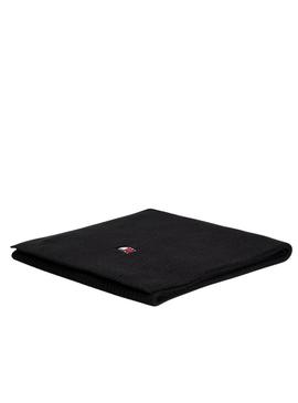 Cachecol de malha preto Tommy Jeans Heritage para homem.