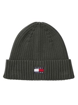 Touca Tommy Jeans Heritage verde para homens