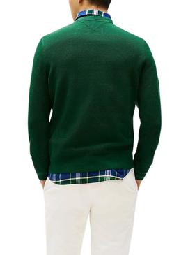 Camisa Tommy Hilfiger Essential Structure verde para homem