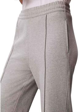 Calças de fato de treino Calvin Klein Logo cinza para mulher