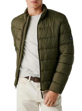 Jaqueta acolchoada verde Pepe Jeans para homem.