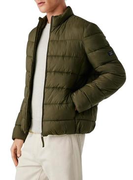 Jaqueta acolchoada verde Pepe Jeans para homem.