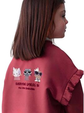 Moletom com babados granada da Mayoral para menina.