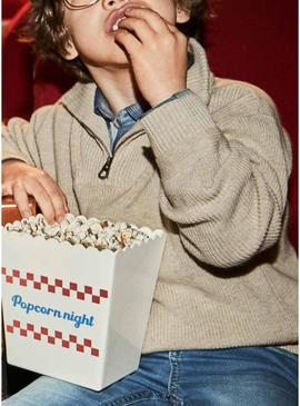 Camisola Mayoral com zíper bege para menino.