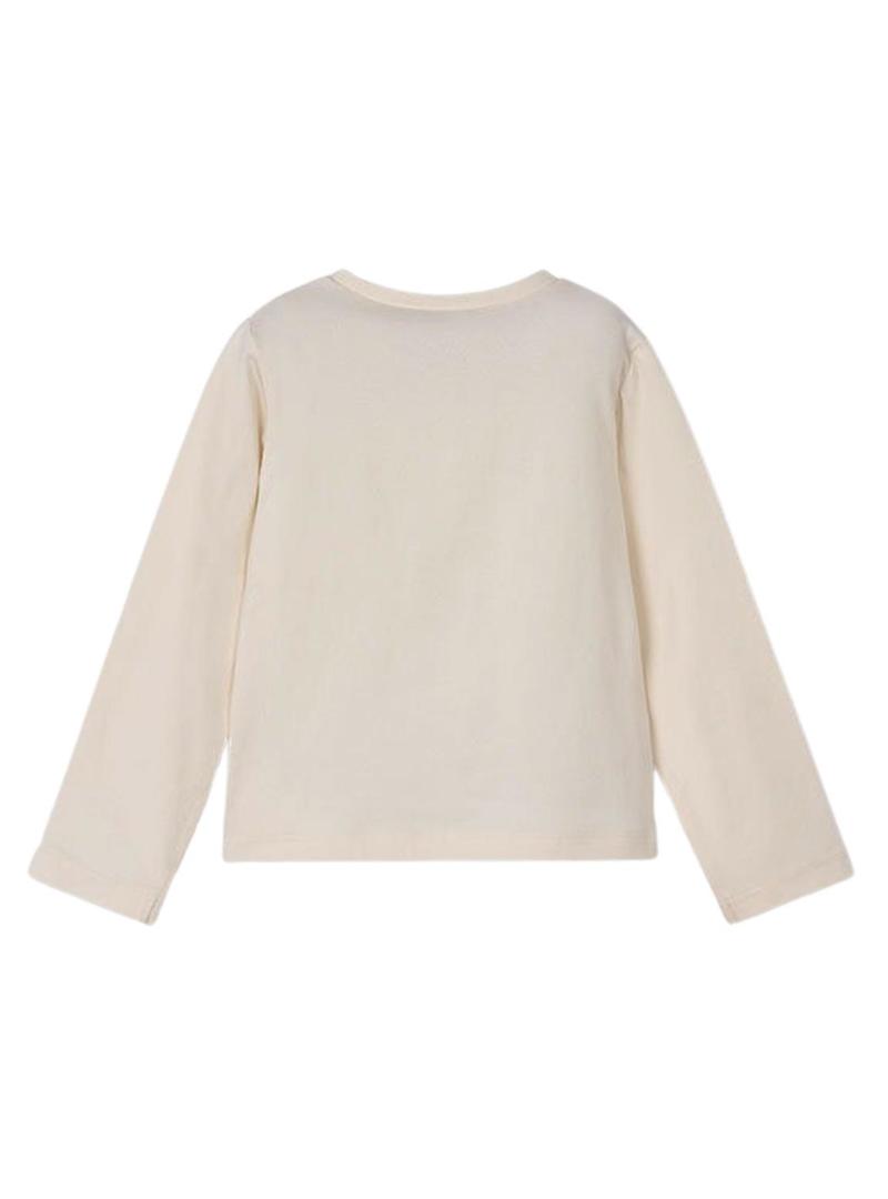 Camisola Mayoral flor básica bege para menina.