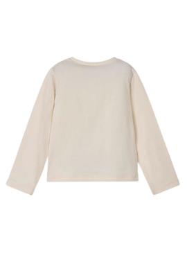 Camisola Mayoral flor básica bege para menina.