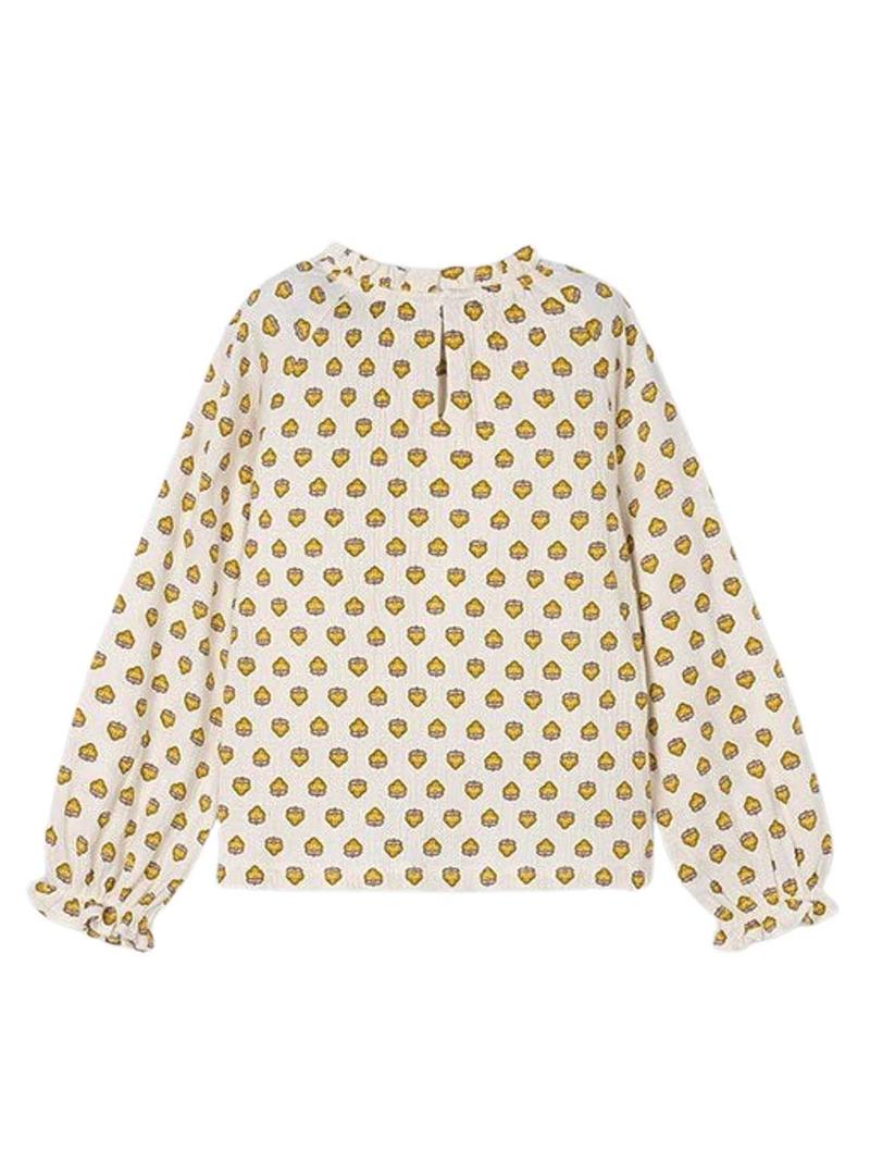 Camiseta Mayoral em bambu branco para menina.