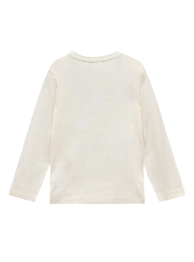 Camiseta Mayoral letras básica beige para menino