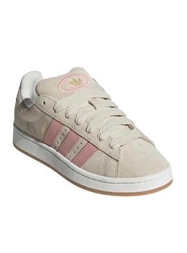 Sapatilhas Adidas Campus 00S Bege e rosa para mulher.