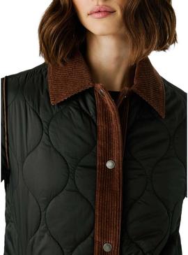 Casaco acolchoado Pepe Jeans Paola preto para mulher