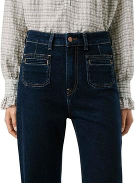 Calça Jeans Pepe Jeans Lexa Rinse reta para mulher