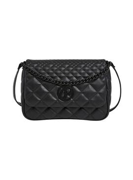 Bolsa Pepe Jeans acolchoada Gasira preta para mulher.