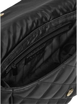 Bolsa Pepe Jeans acolchoada Gasira preta para mulher.