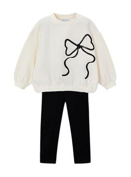 Conjunto Mayoral legging e suéter com laço para menina