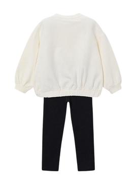 Conjunto Mayoral legging e suéter com laço para menina