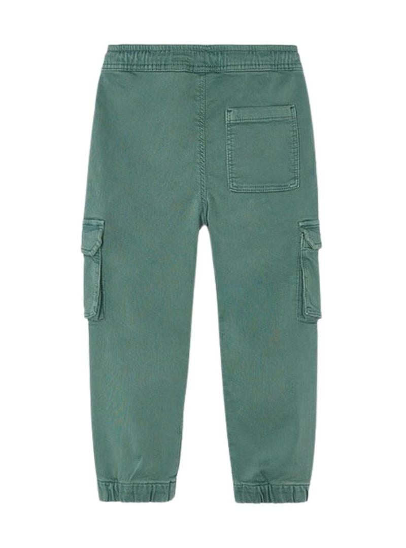 Calça cargo Mayoral soft verde para menino.