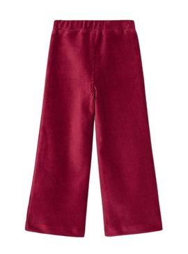 Calça de veludo cotelê granada da marca Mayoral para menina.