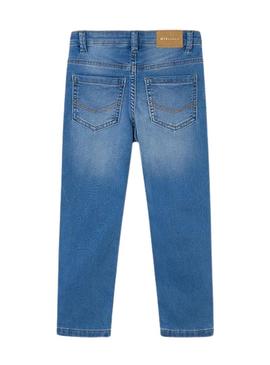 Calça jeans Mayoral justa azul médio para crianças.