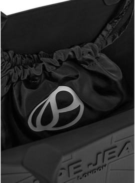 Bolsa Pepe Jeans Gabrielle de borracha preta para mulher