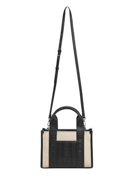Bolsa Pepe Jeans Zadie retangular bicolor para mulher