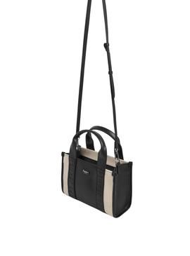Bolsa Pepe Jeans Zadie retangular bicolor para mulher