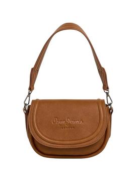 Bolsa Pepe Jeans Crisha camel para mulher.