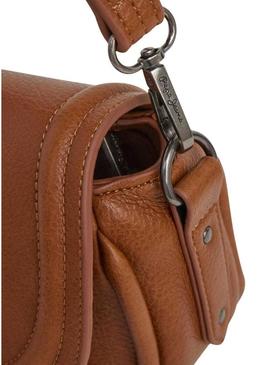 Bolsa Pepe Jeans Crisha camel para mulher.