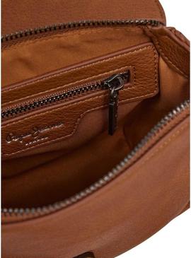 Bolsa Pepe Jeans Crisha camel para mulher.