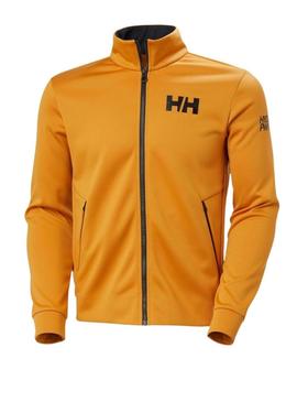 Jaqueta Helly Hansen Fleece mostarda para homem.