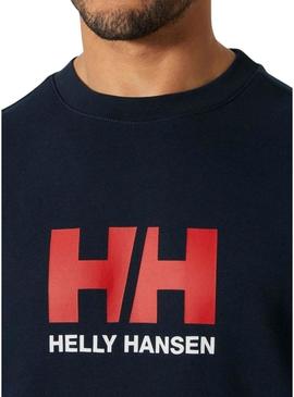 Camisola Helly Hansen HH Logo azul marinho para homem.
