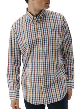 Camisa El Pulpo xadrez grande multicolor para homem.