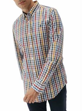 Camisa El Pulpo xadrez grande multicolor para homem.