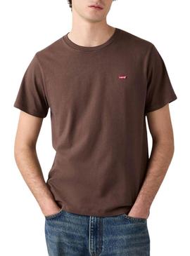Camiseta Levis Original Housemark marrom para homem.