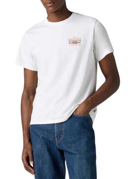 Camiseta Levis Archive Relaxed branca para homem