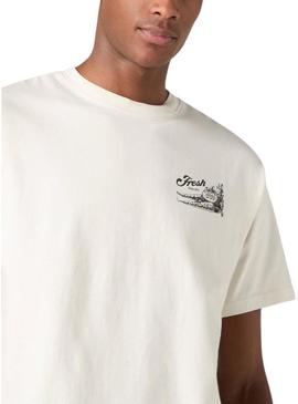 Camiseta Levis Graphic Vintage Fresh branca para homem.